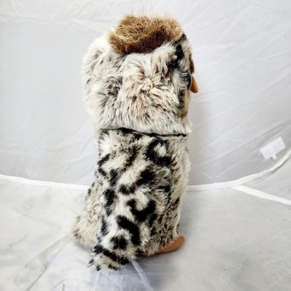 Adventure Planet 8" Leopard Print Owl Plush Stuffed Animal Realistic Soft Toy - Picture 2 of 11